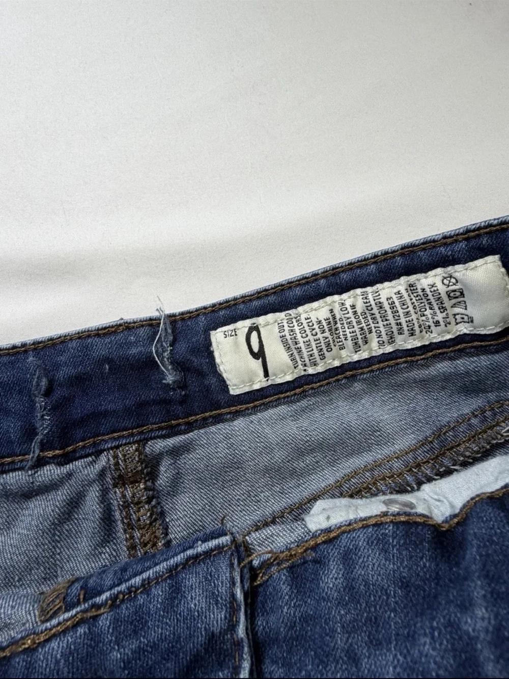 Classic Women's Distressed Denim Shorts - Blue